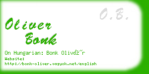 oliver bonk business card